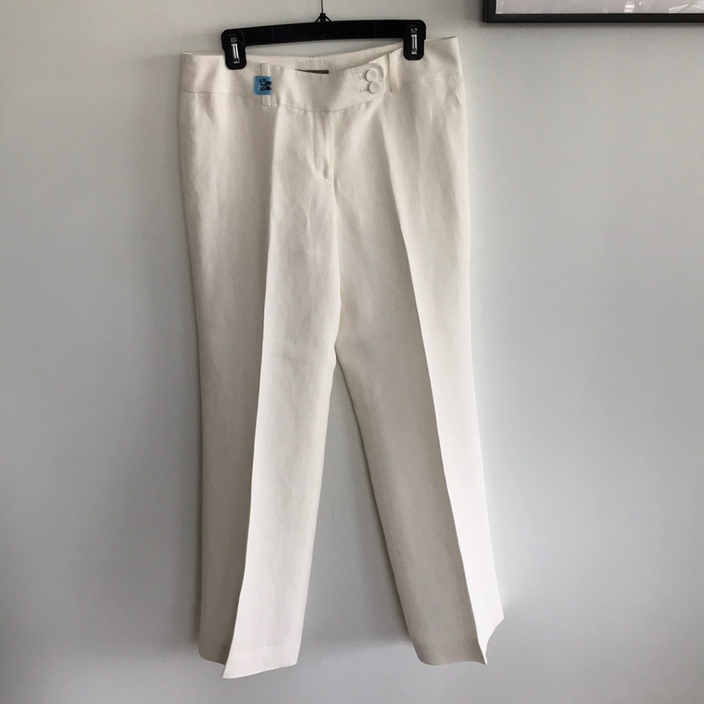 Ann Taylor - Cream/off-white linen pants. 8P
